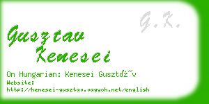 gusztav kenesei business card